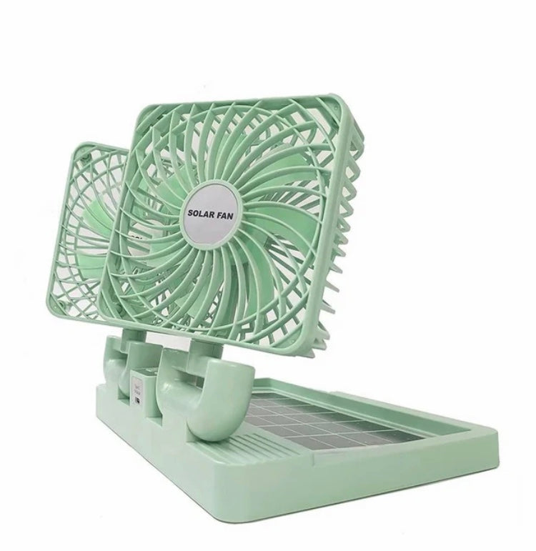 Double Desktop Solar Fan, Mini Solar Panel Fan, Rechargeable Foldable Outdoor Fan Double Desktop Solar Fan, Mini Solar Panel Fan, Rechargeable Foldable Outdoor Fan